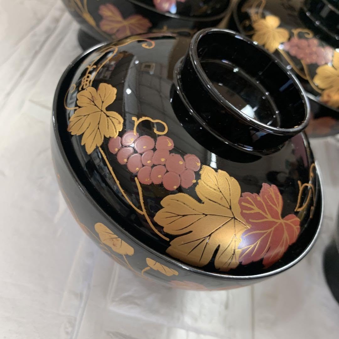 Amazon.co.jp: 特選漆器 大峰 御吸物椀 5客セット : ホーム＆キッチン